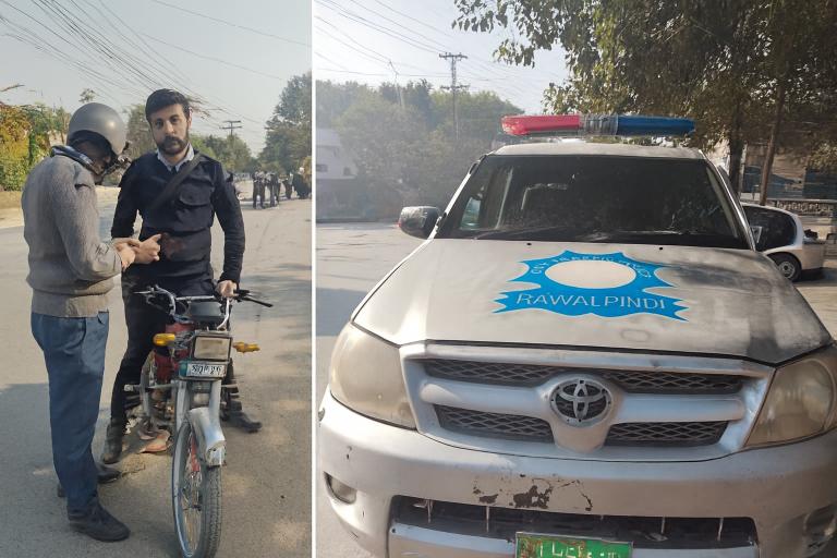 راولپنڈی میں سرکاری گاڑیوں پر ٹریفک کریک ڈاؤن