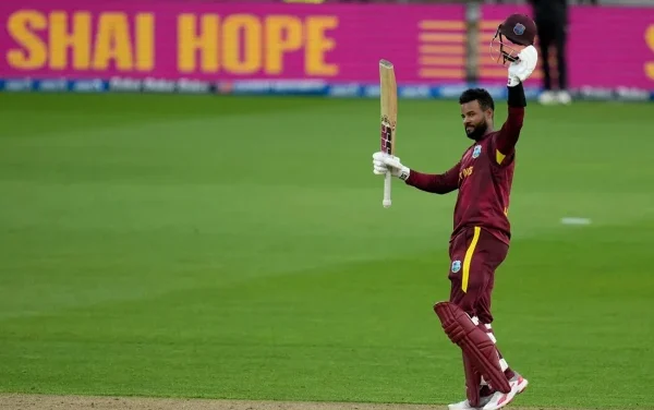 ہوپ کی ریکارڈ سنچری بھی ویسٹ انڈیز کو نہ بچا سکی